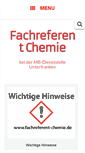 Mobile Screenshot of fachreferent-chemie.de